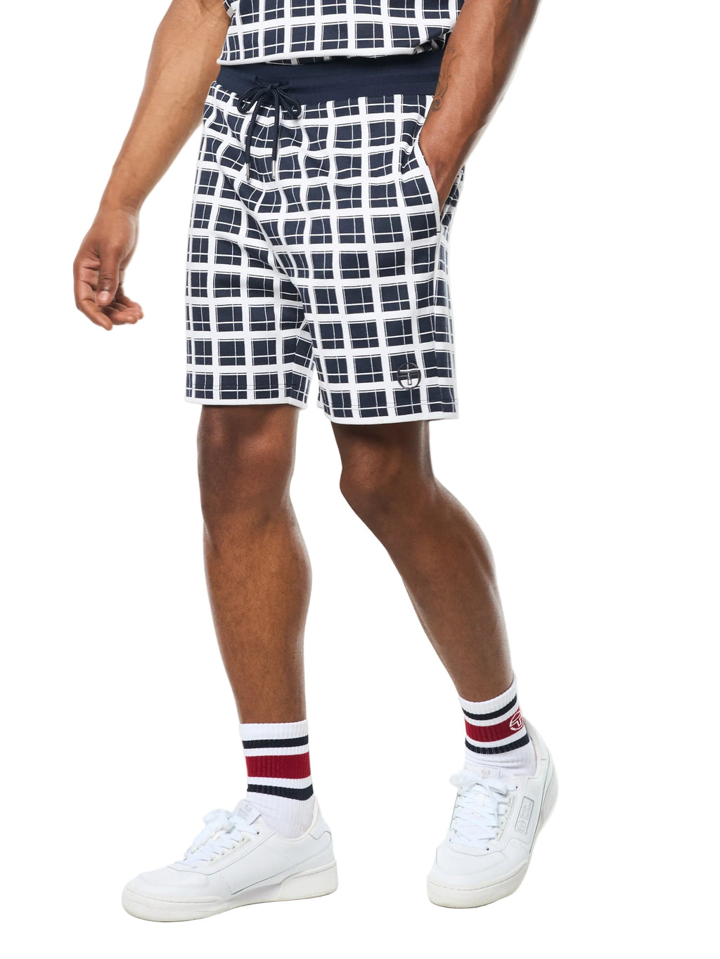 Damarindo Check Short- Maritime Blue