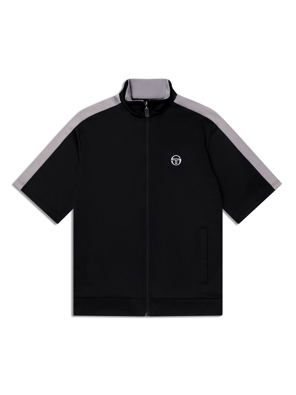 Viscotti Short Sleeve Track Jacket-Black Beauty