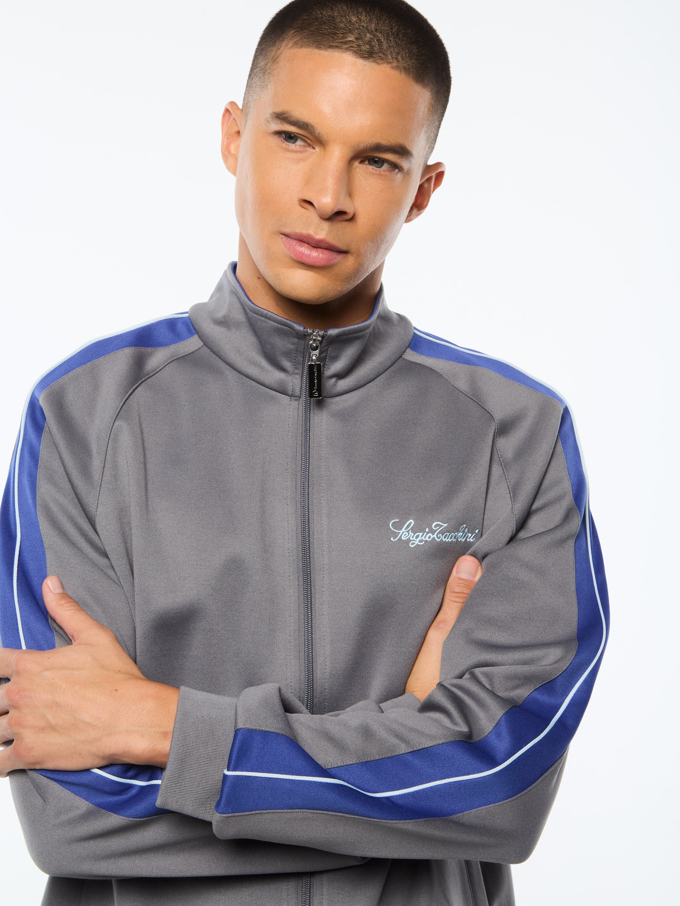 Semplice Track Jacket-Quiet Shade