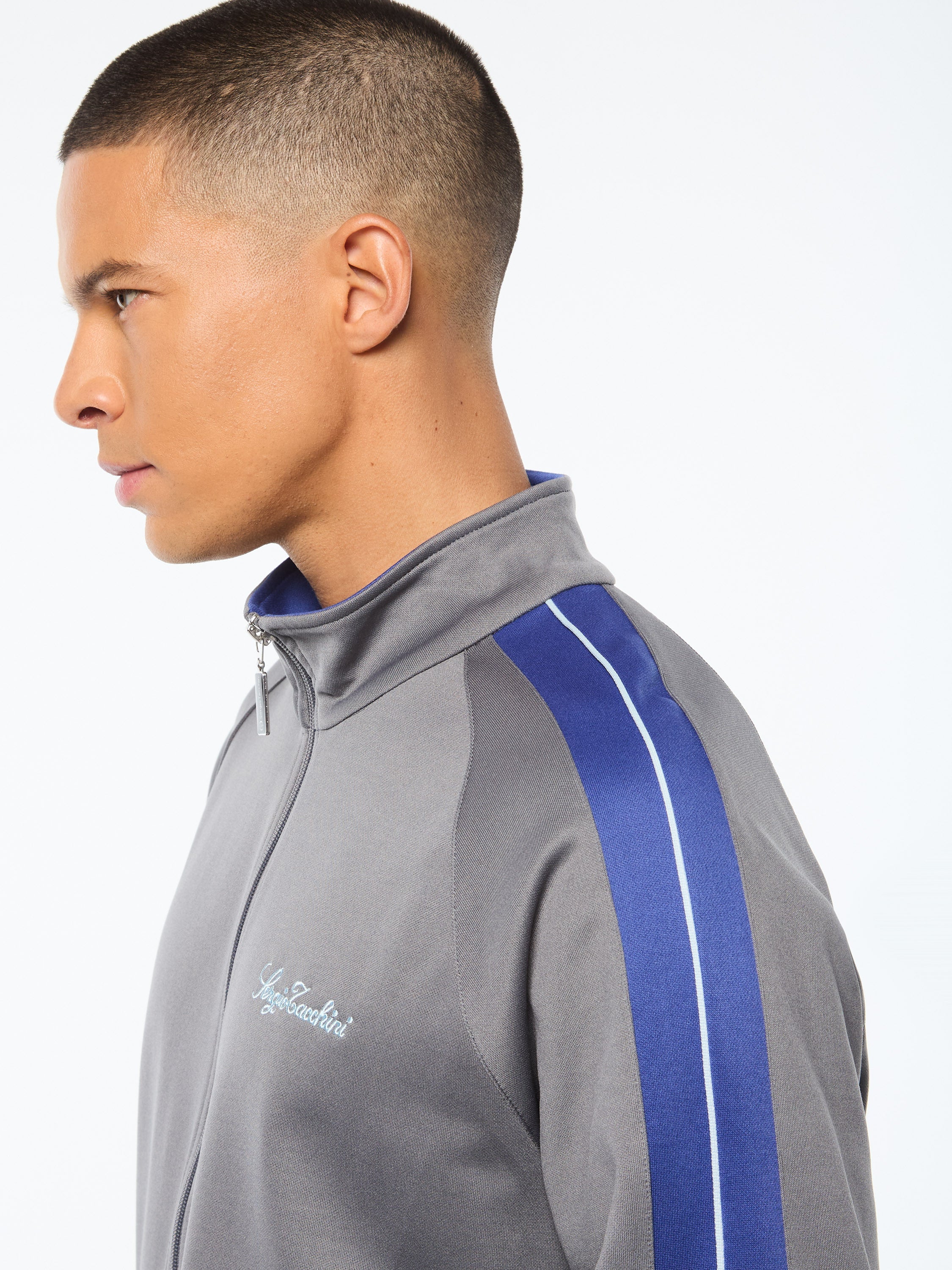 Semplice Track Jacket-Quiet Shade