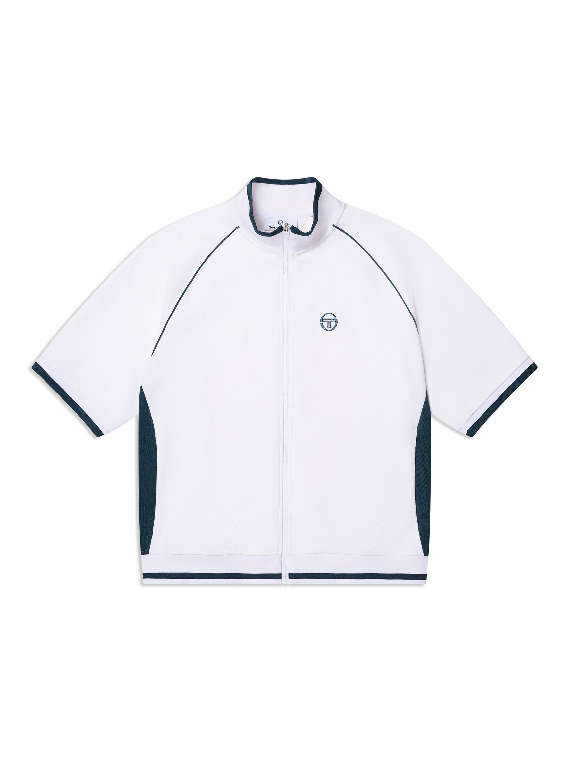 Pannello Short Sleeve Track Jacket-Brilliant White